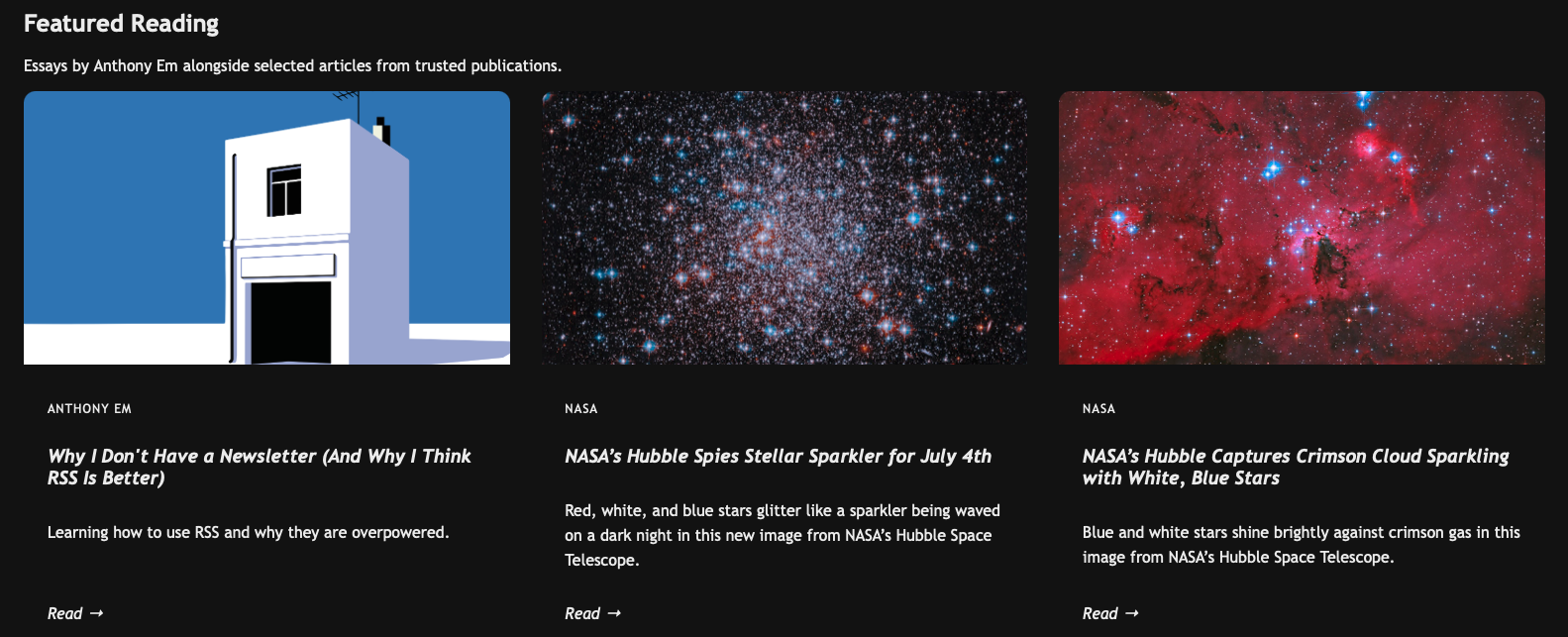 Reading Aggregator screenshot